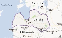 Латвия на карте © maps.google.com